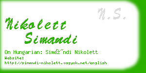 nikolett simandi business card